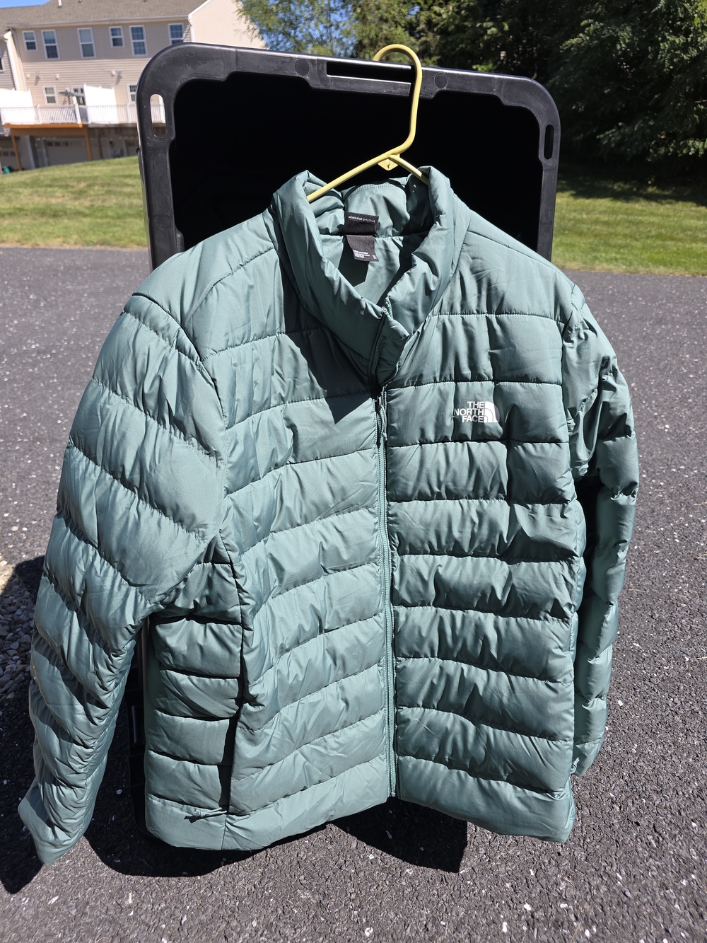 The North Face Men’s Puffer Jacket in Seafoam Green